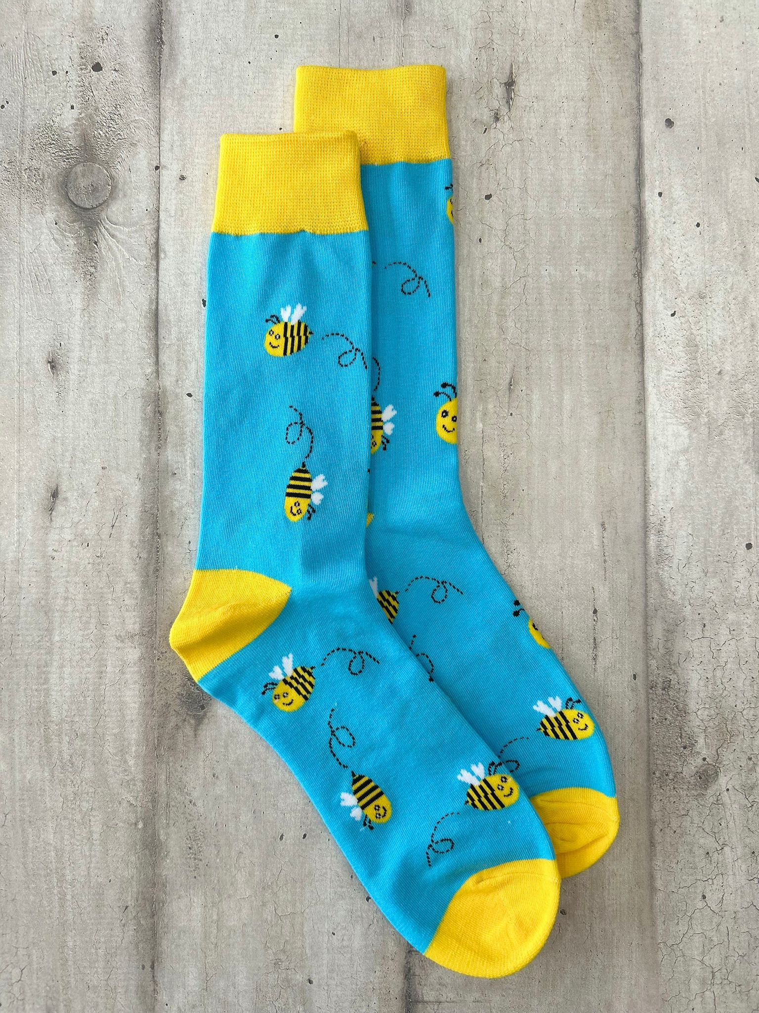 Calzini con api gialle