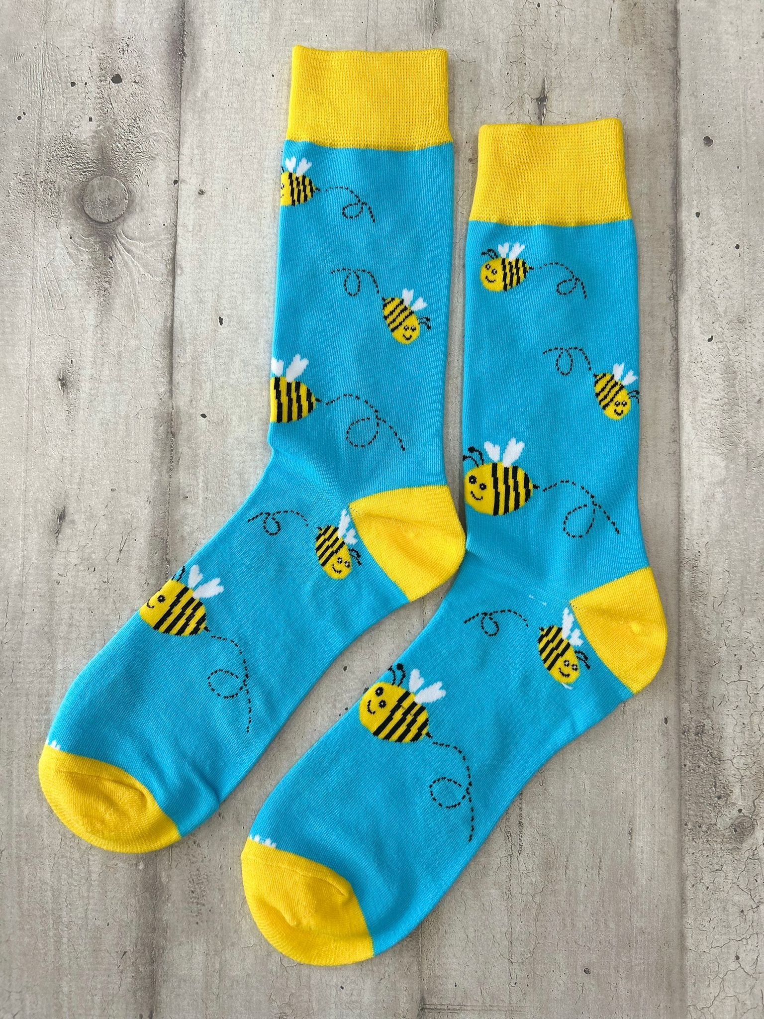 Calzini con api gialle