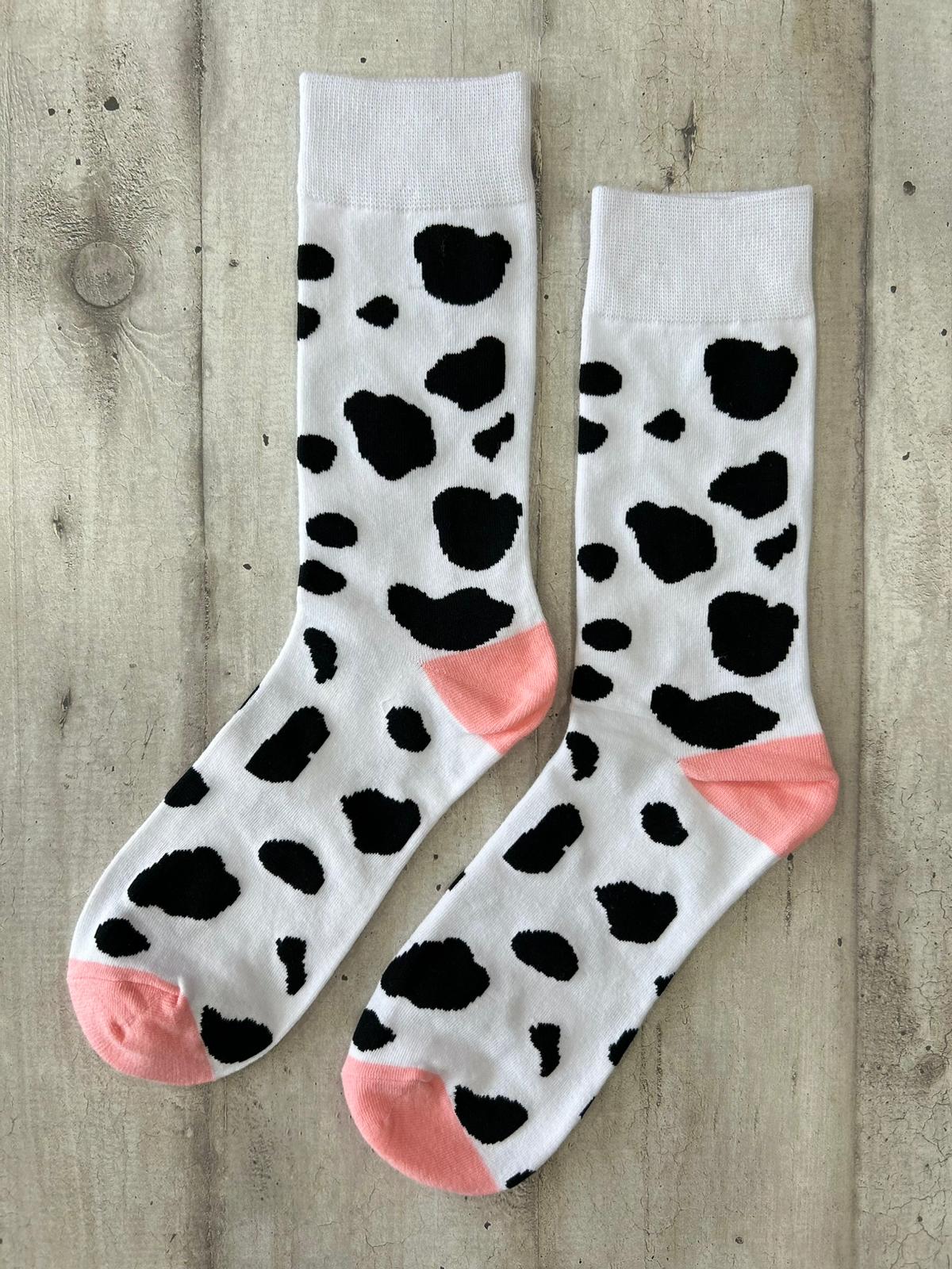 Calzini con stampa mucca