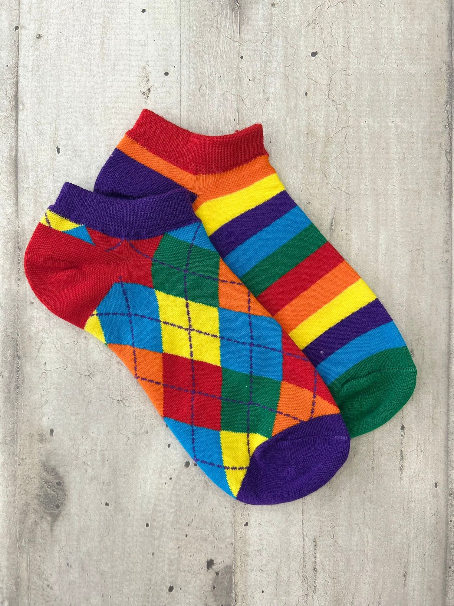 Calzini spaiati arcobaleno