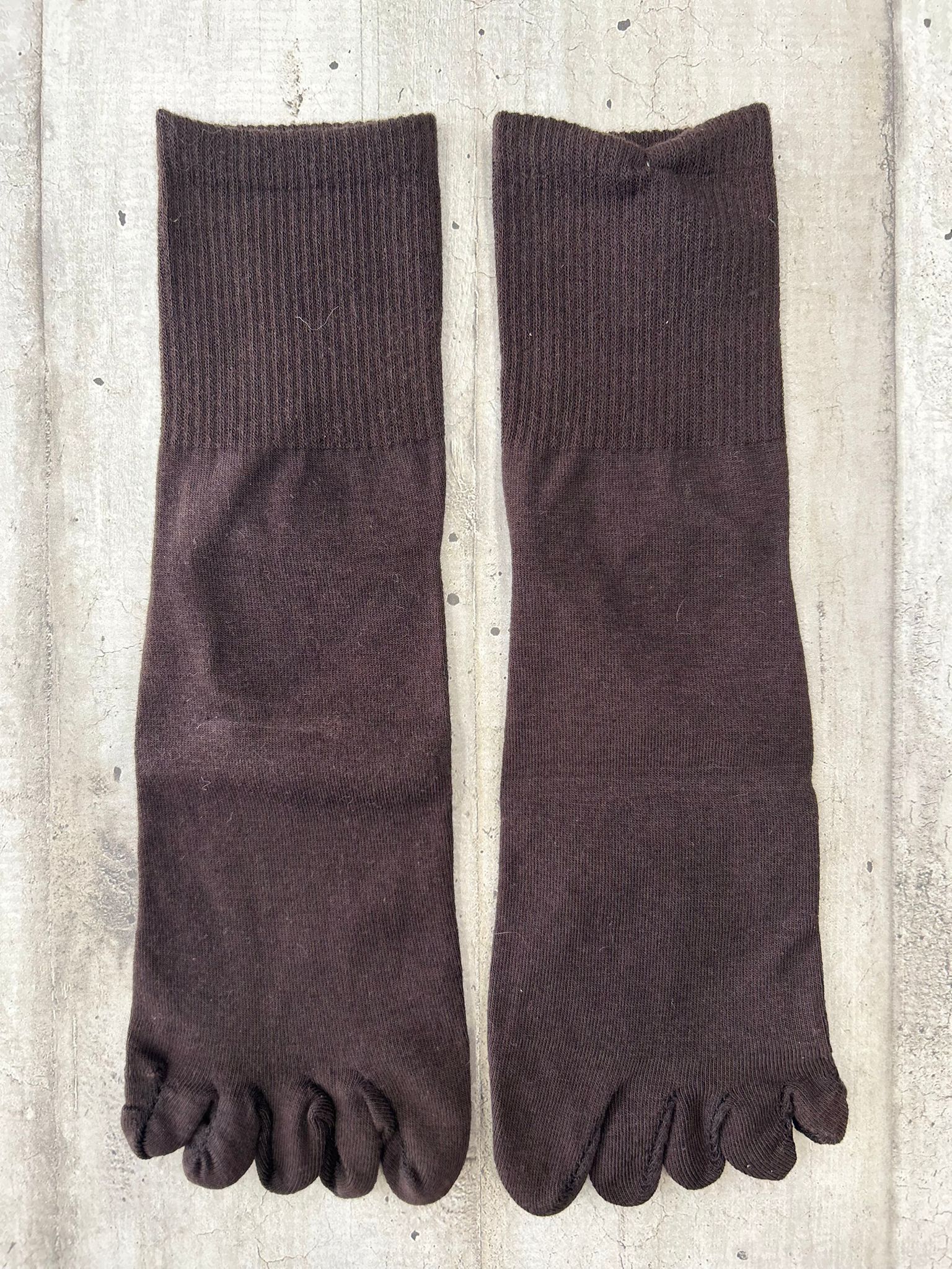 Calzini a 5 dita tinta unita