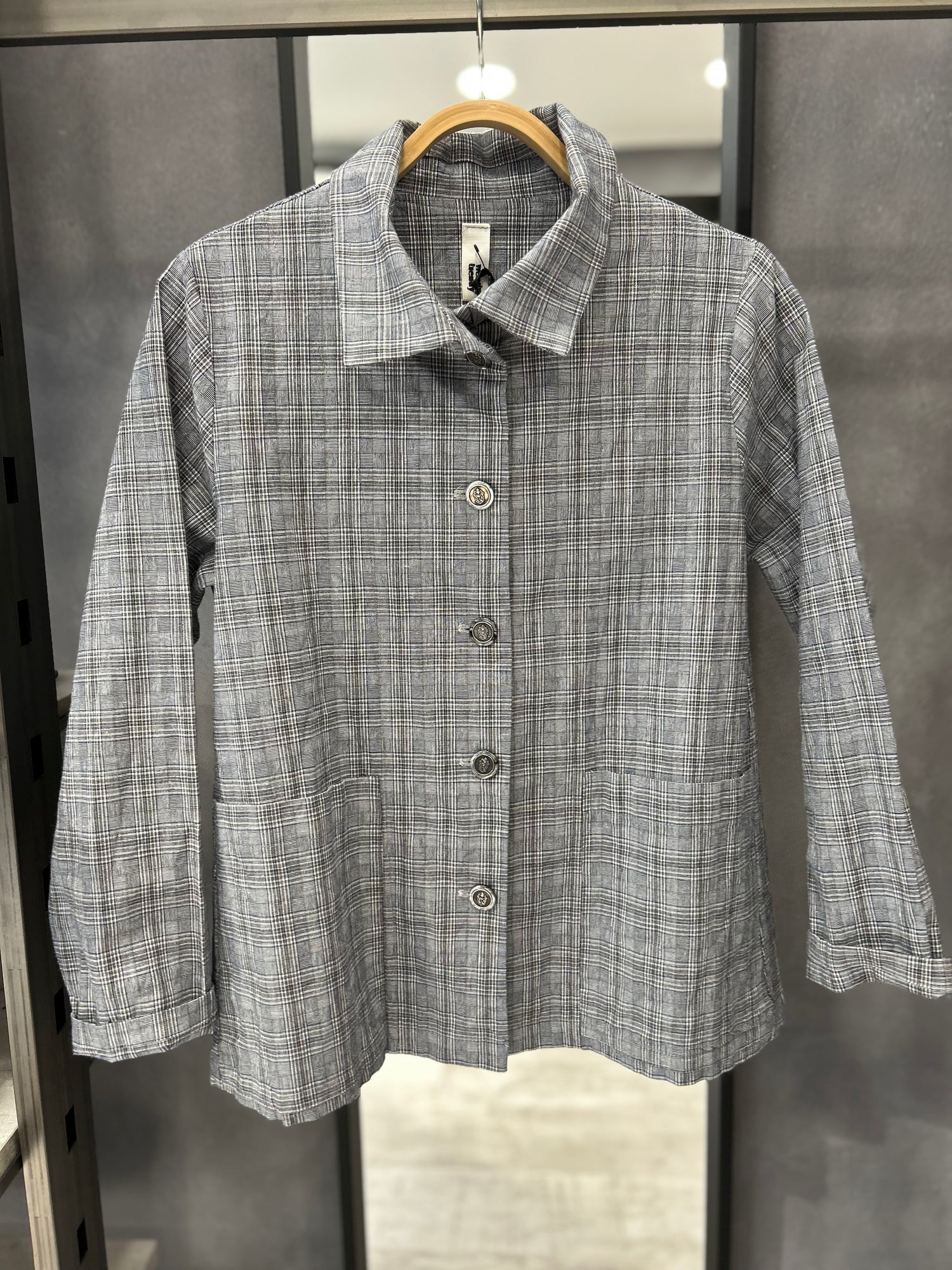 Giacca camicia donna a quadri