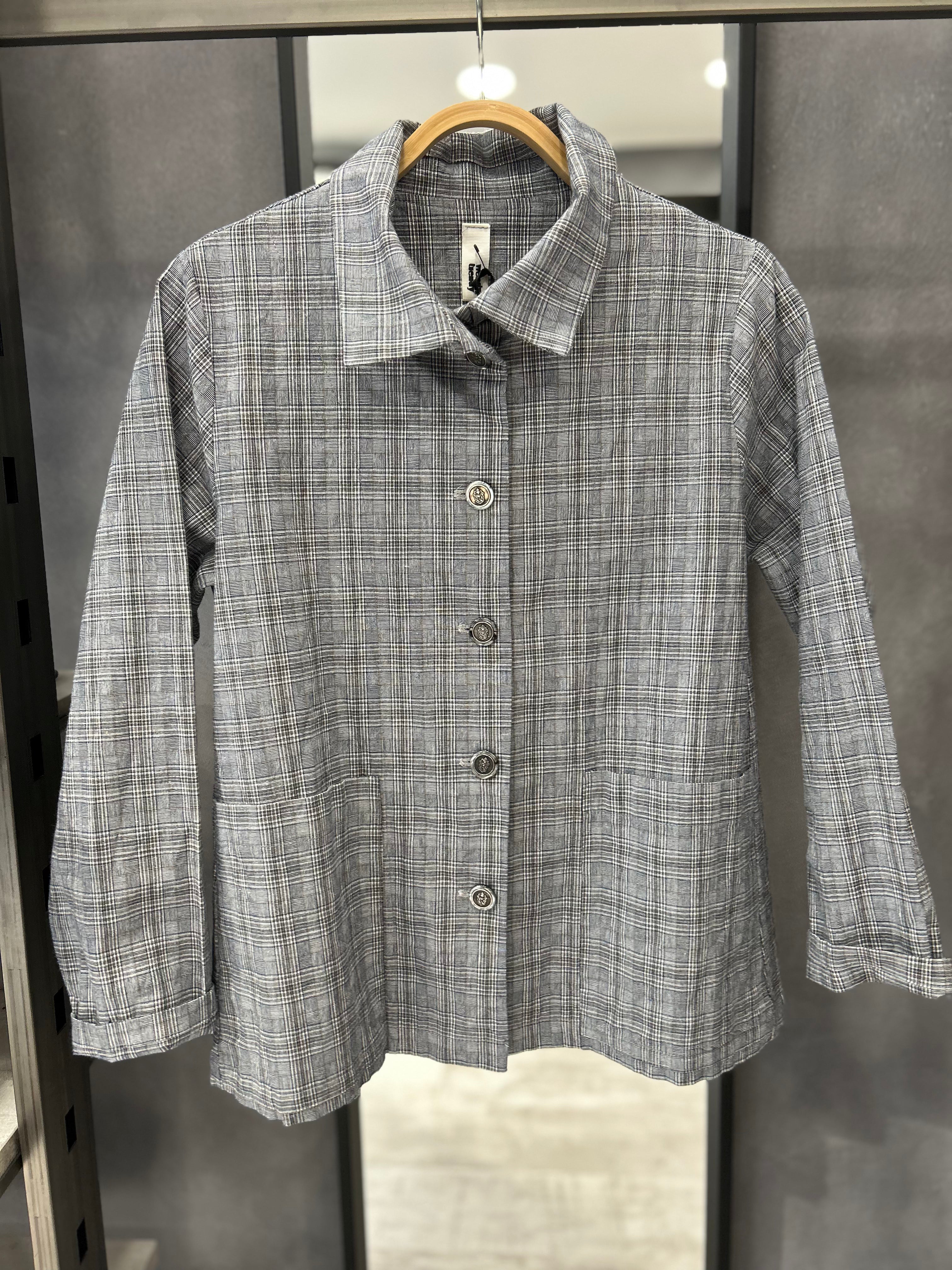 Giacca camicia donna a quadri