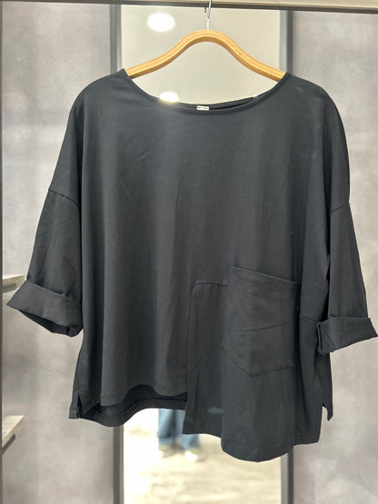 Maglia basic con tasca