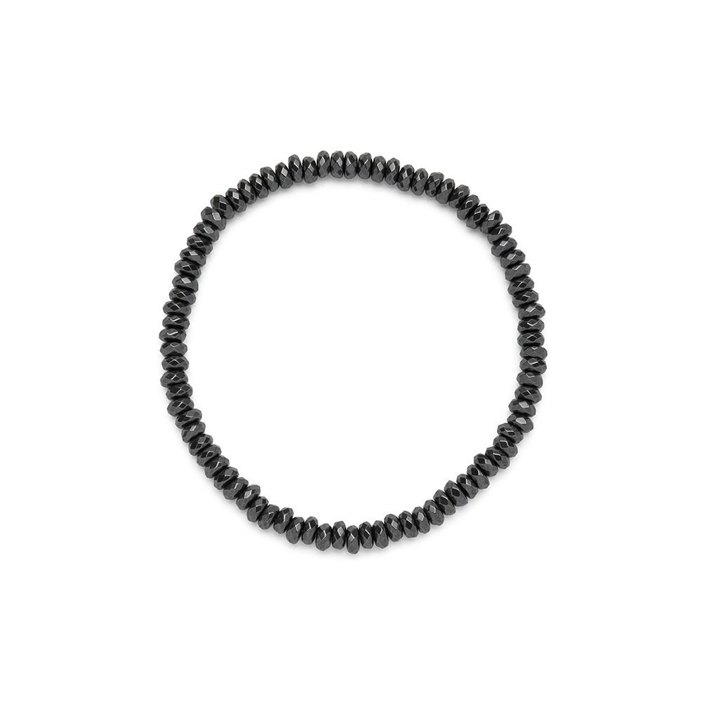 Bracciale elastico tondi ematite