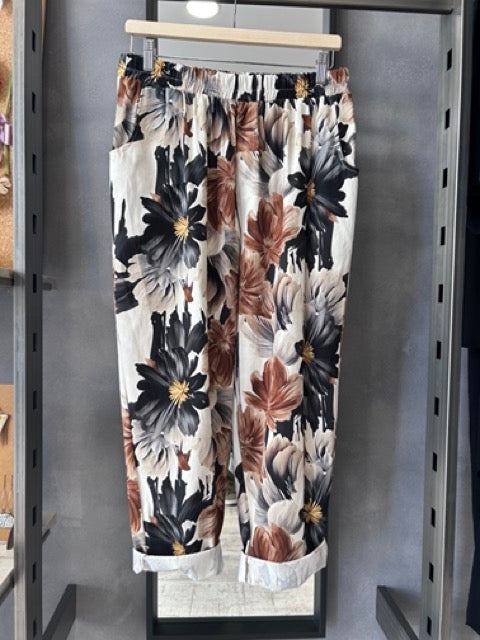 Pantalone con stampa floreale