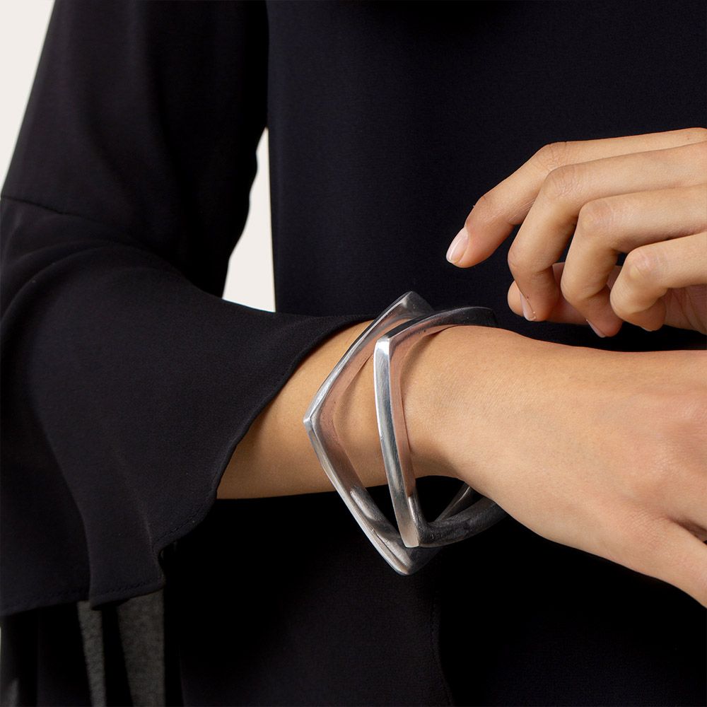 Bracciale quadrato set 2 pz
