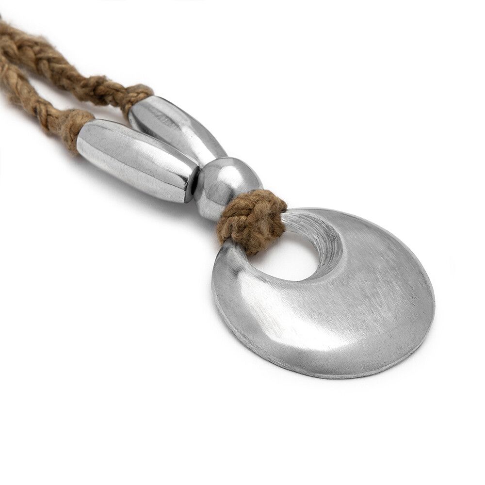 Pendente seta grezza tondo forato