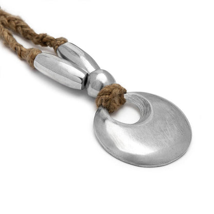 Pendente seta grezza tondo forato