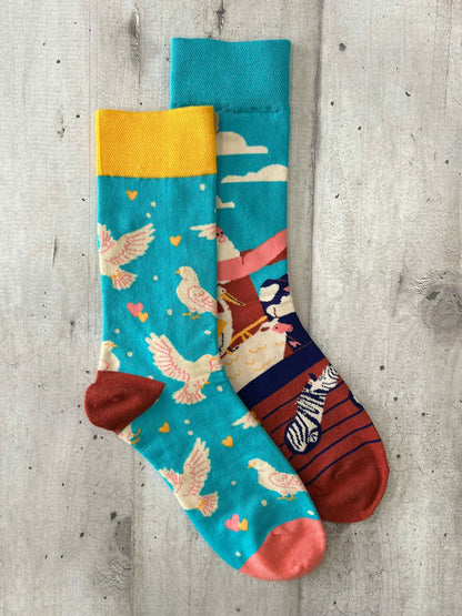 Calzini spaiati arca e colombe