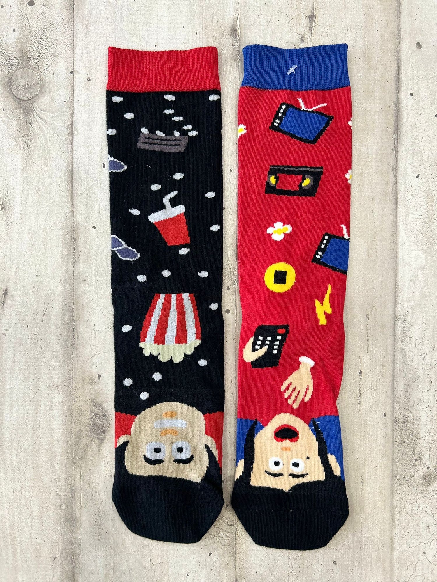 Calzini spaiati cinema e popcorn