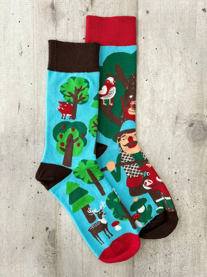 Calzini spaiati foresta