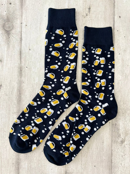 Calzini con piccolo boccali di birra