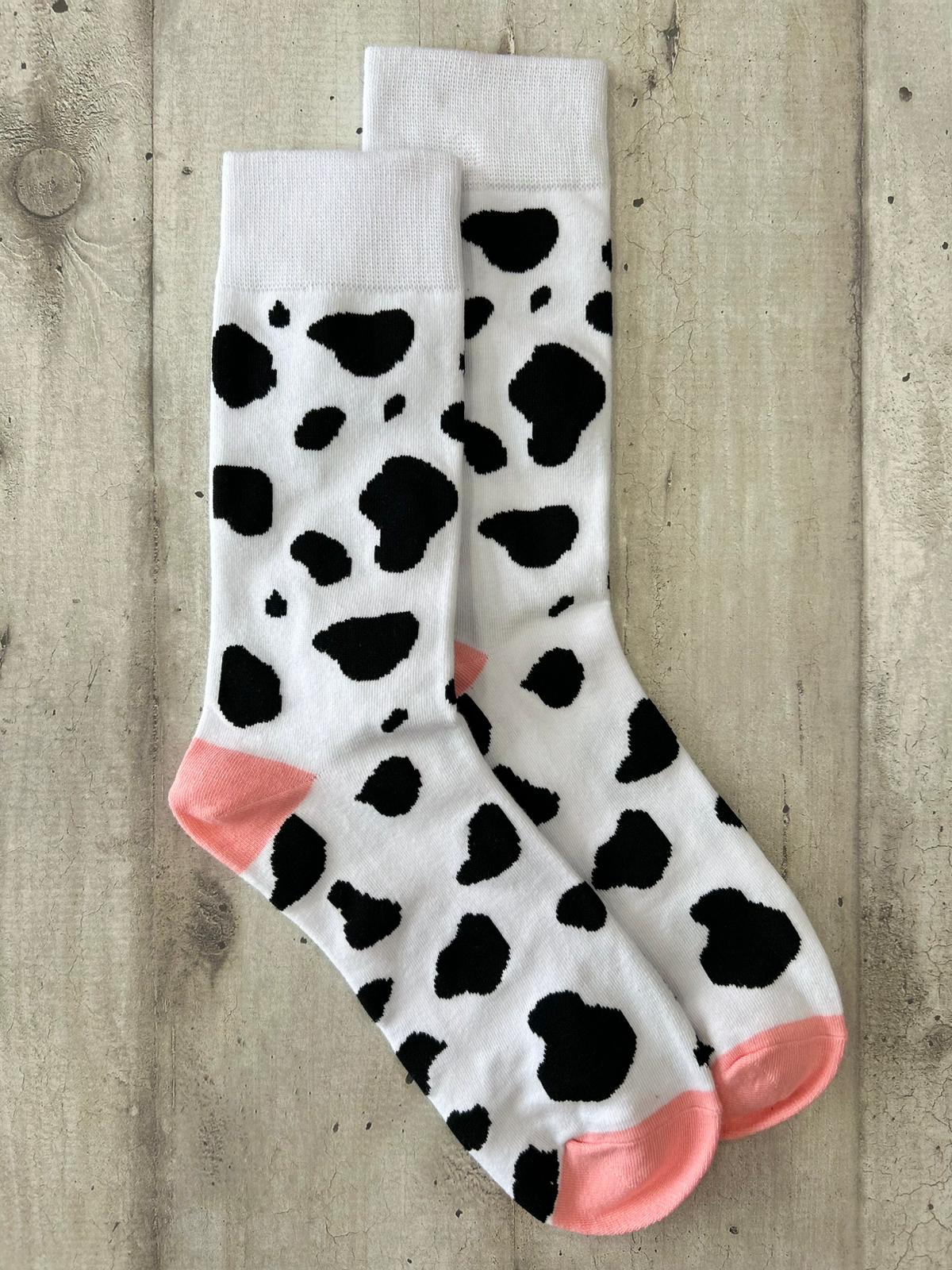 Calzini con stampa mucca