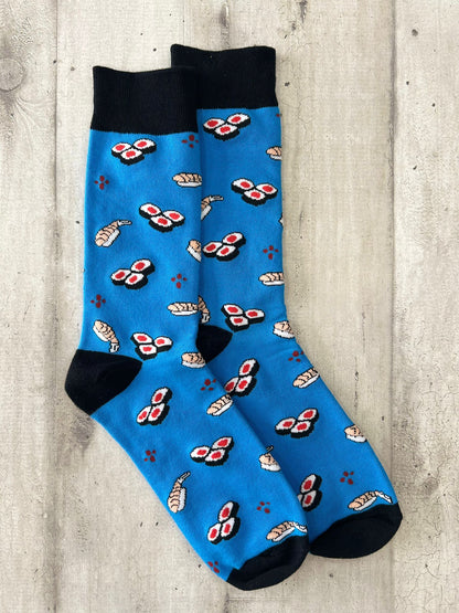 Calzini con fantasia di sushi