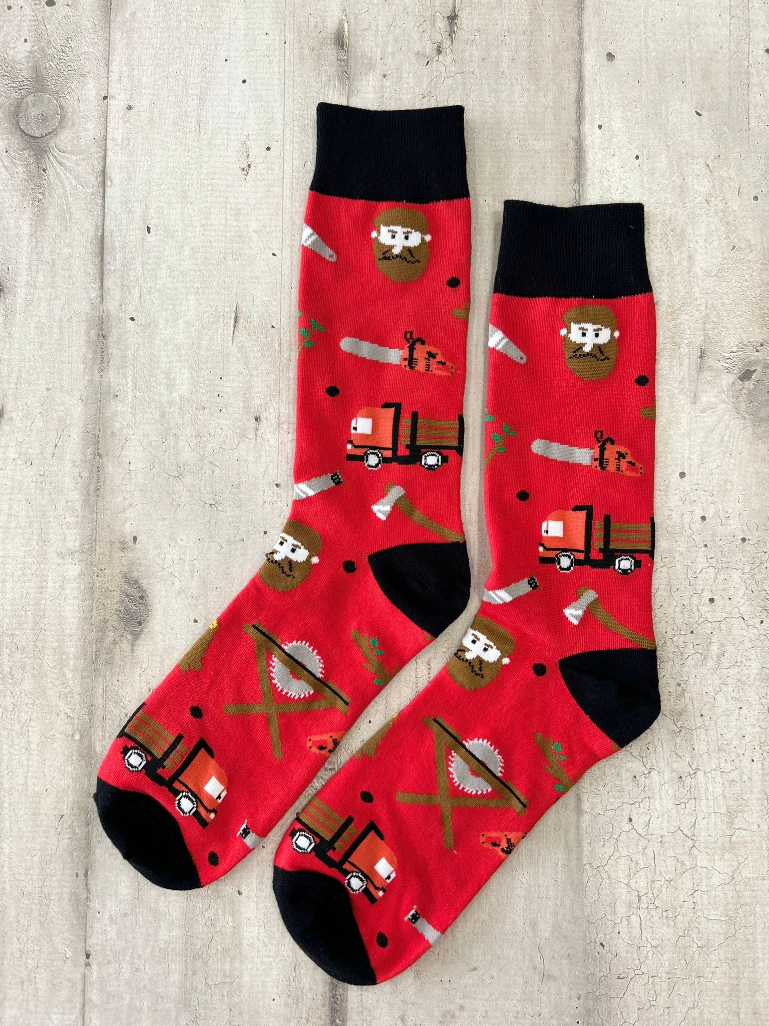 Calzini tema boscaiolo