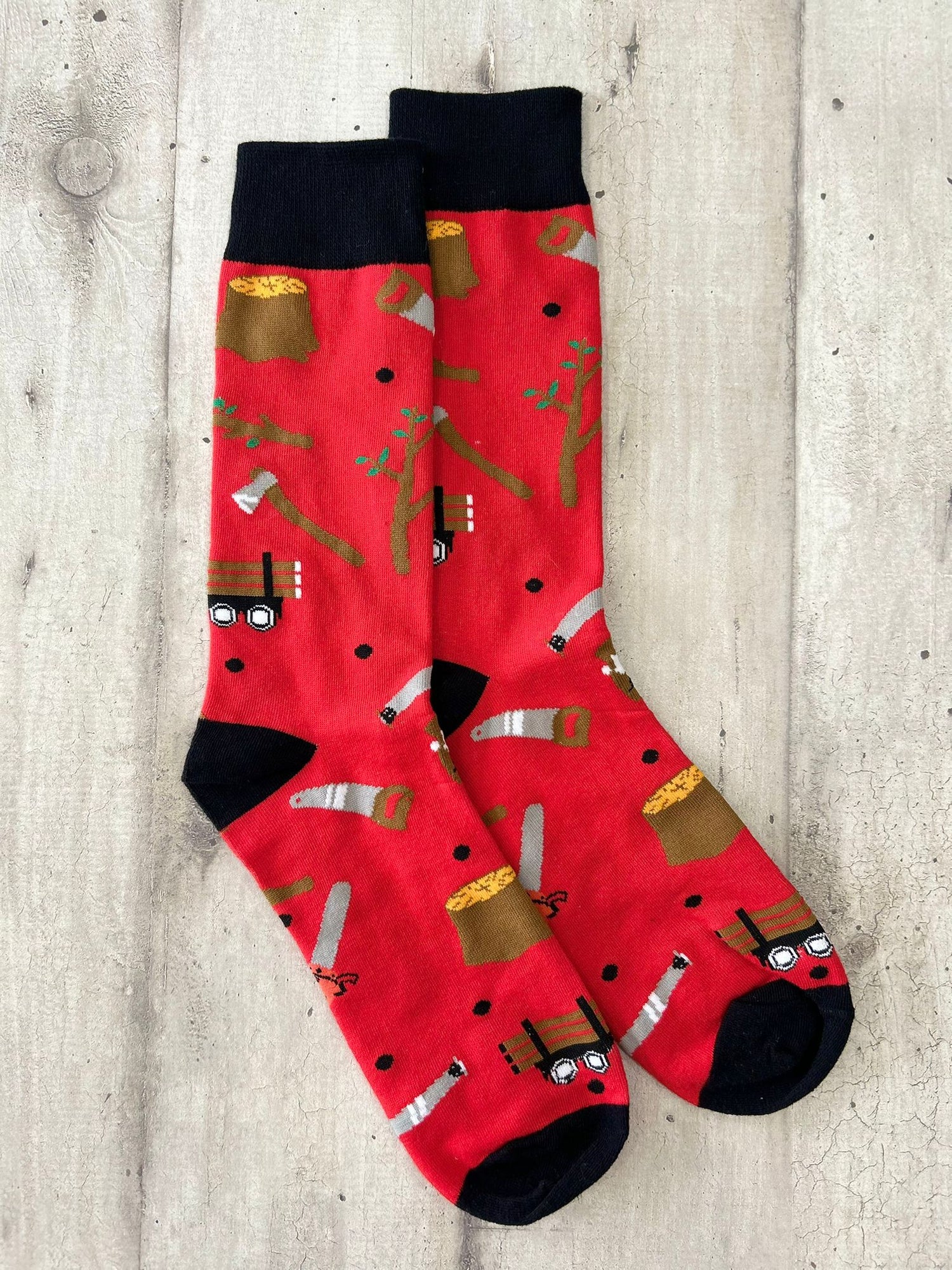 Calzini tema boscaiolo