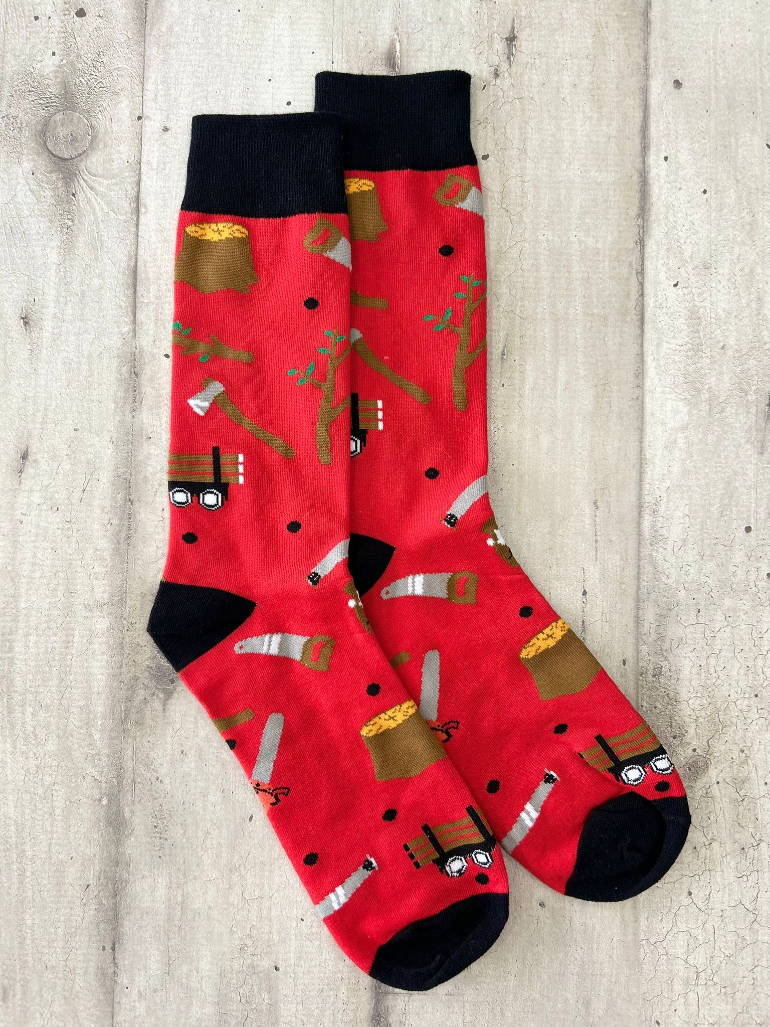 Calzini tema boscaiolo