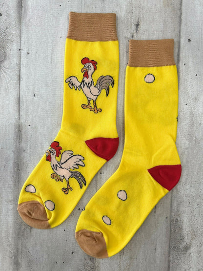 Calzini spaiati galline e uova