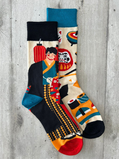 Calzini spaiati a tema giapponese