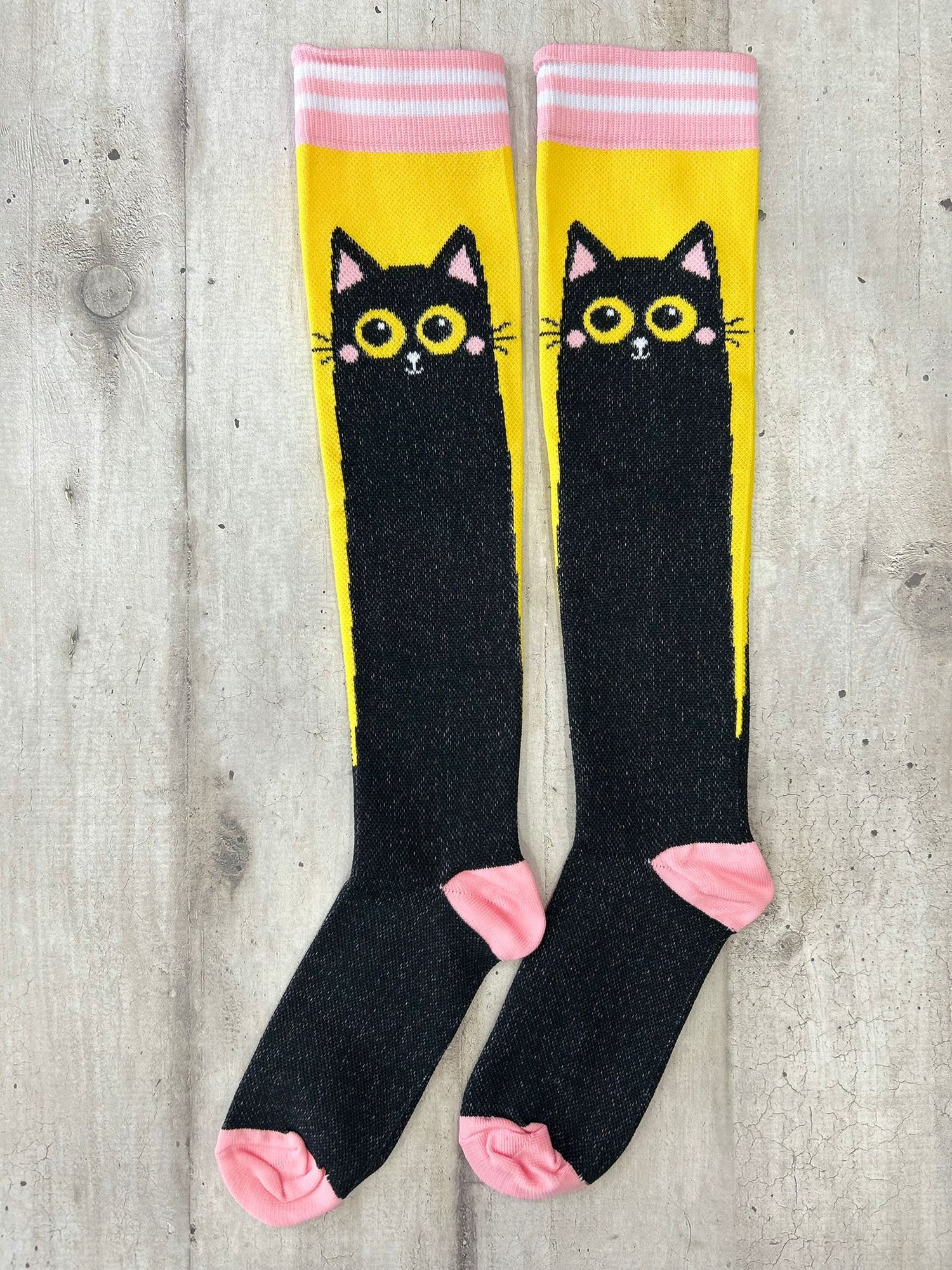 Calzini al ginocchio con gatto