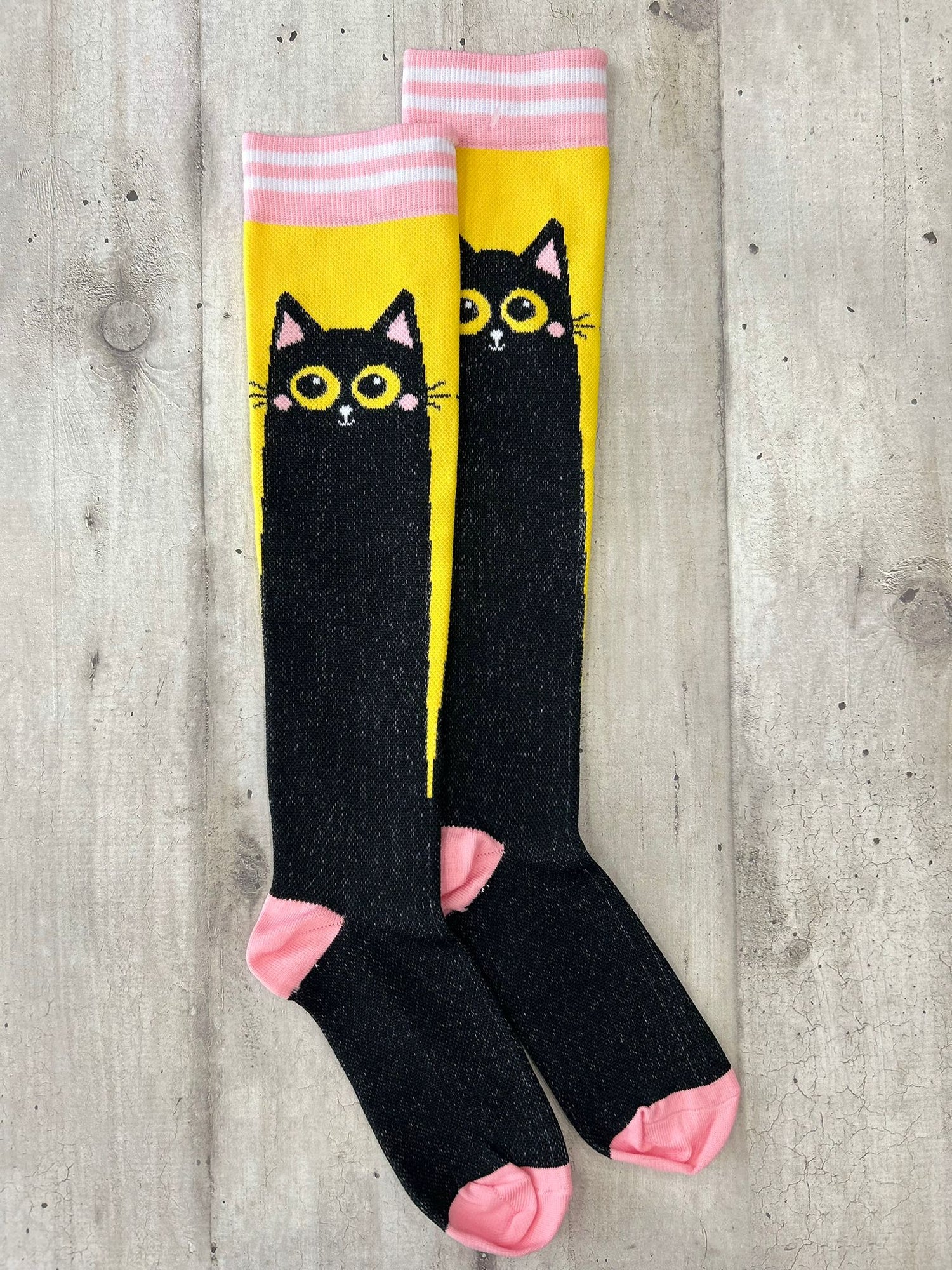 Calzini al ginocchio con gatto