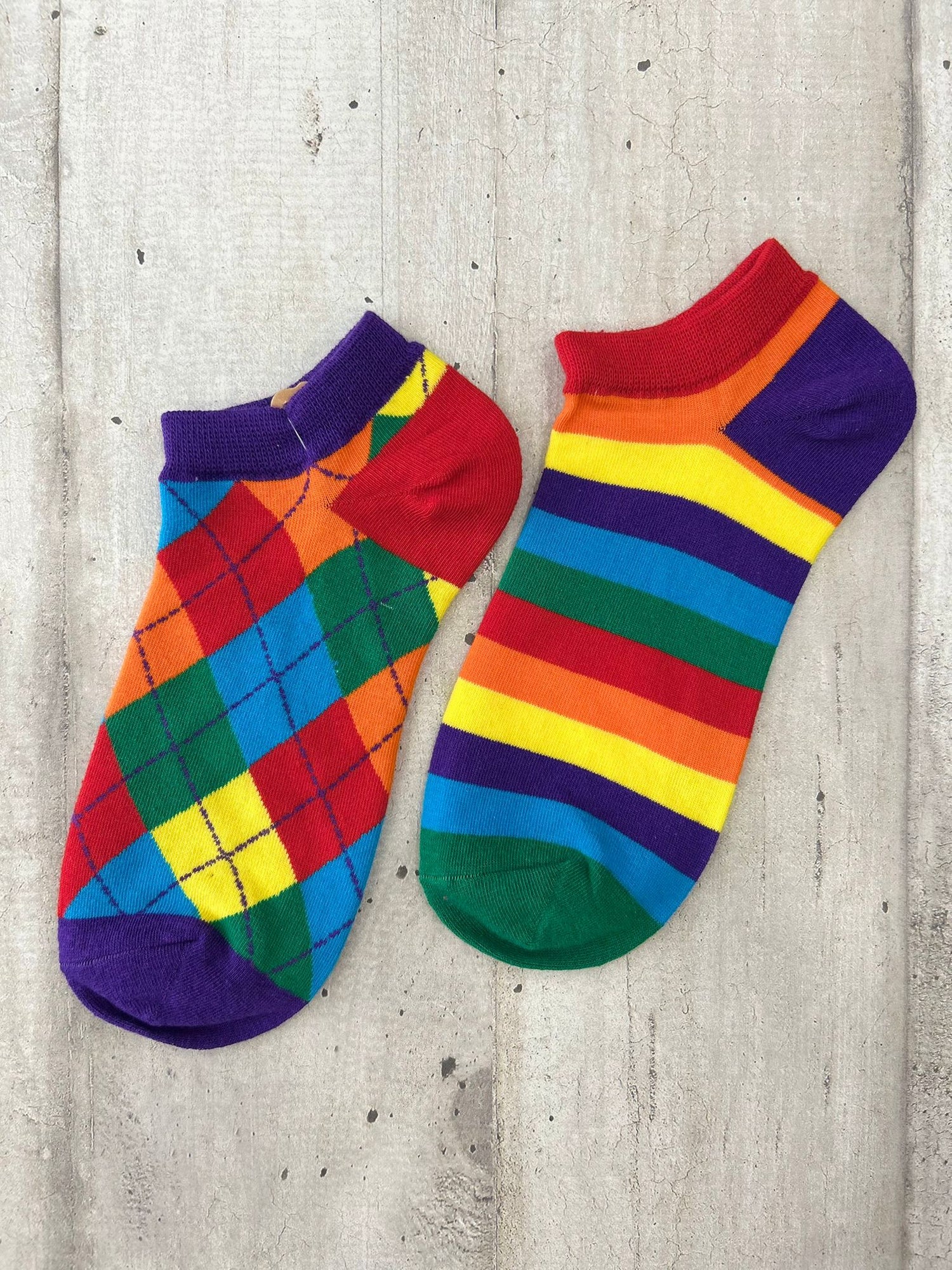 Calzini spaiati arcobaleno