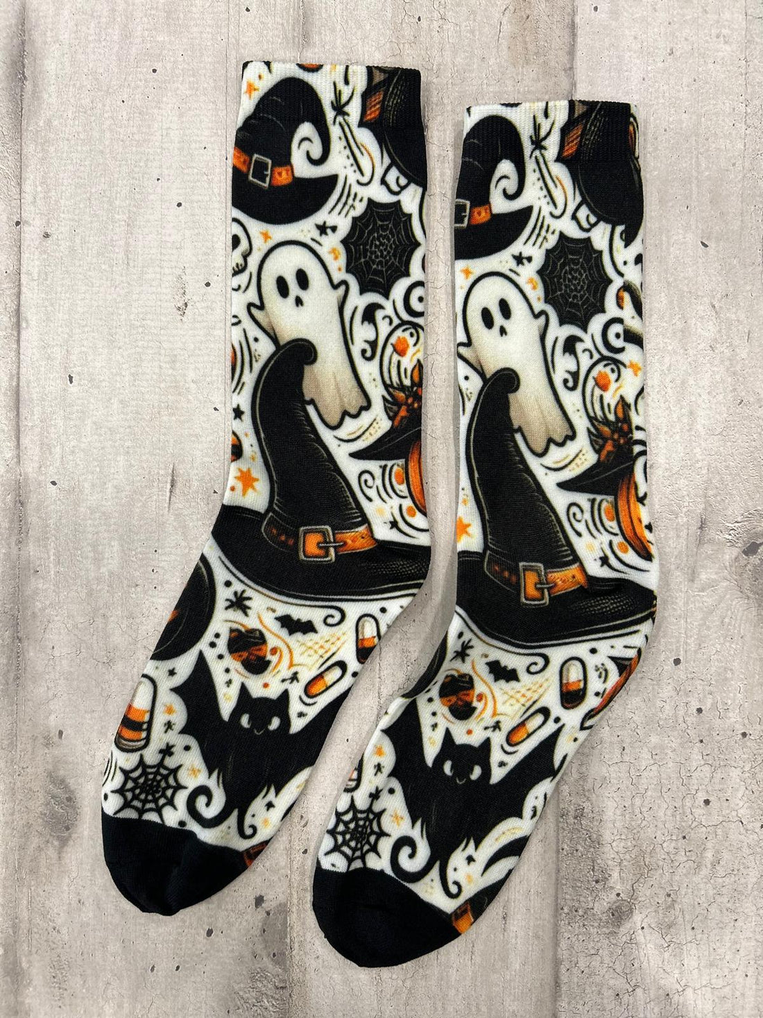 Calzini Halloween con fantasmi, zucche e pipistrelli