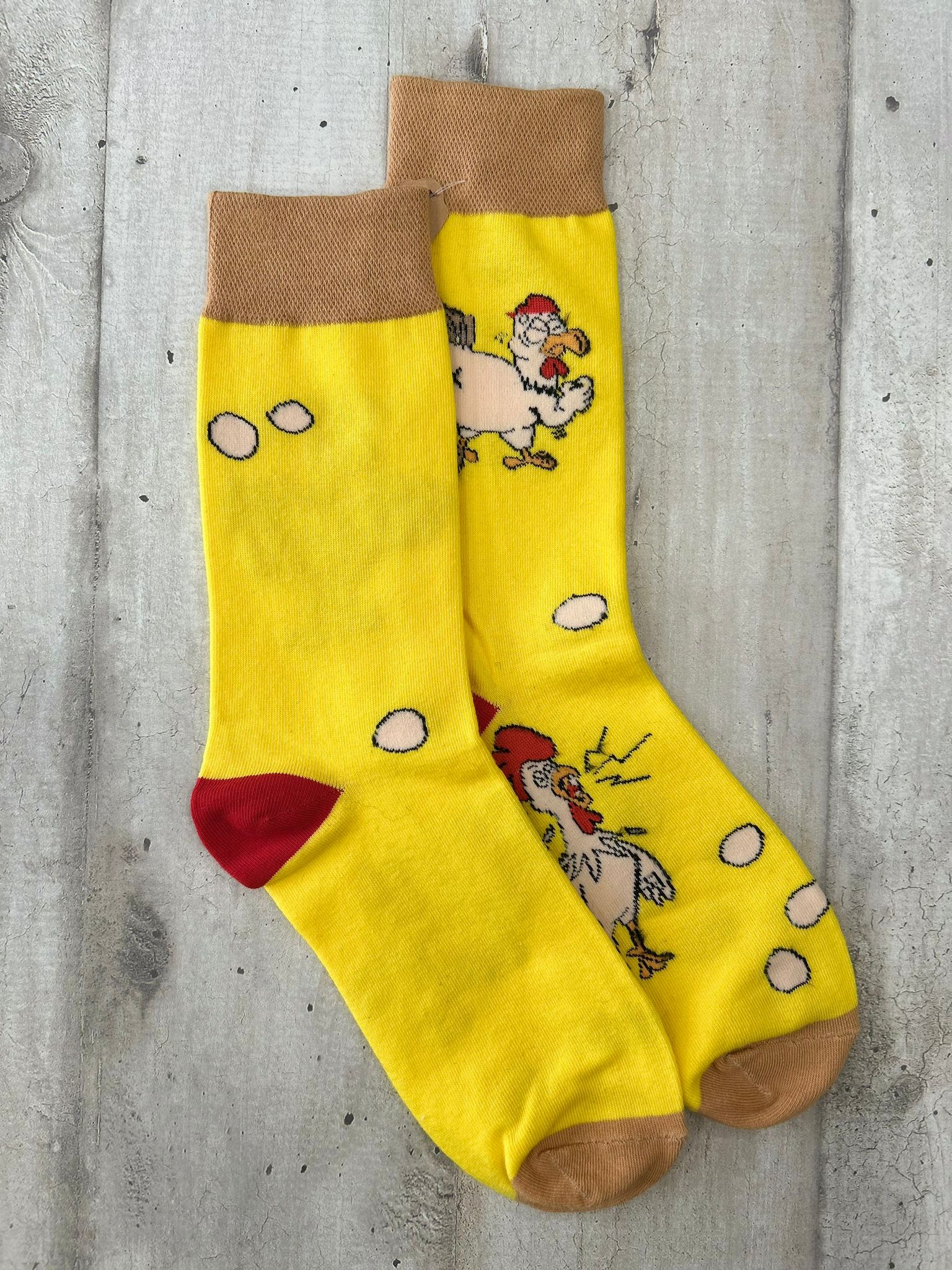 Calzini spaiati galline e uova