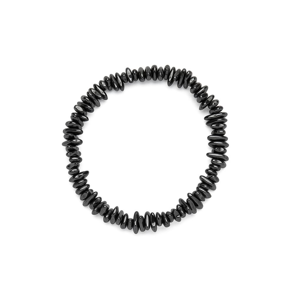 Bracciale elastico rondelle ematite
