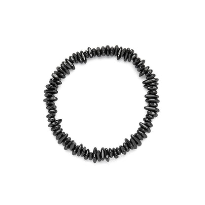 Bracciale elastico rondelle ematite